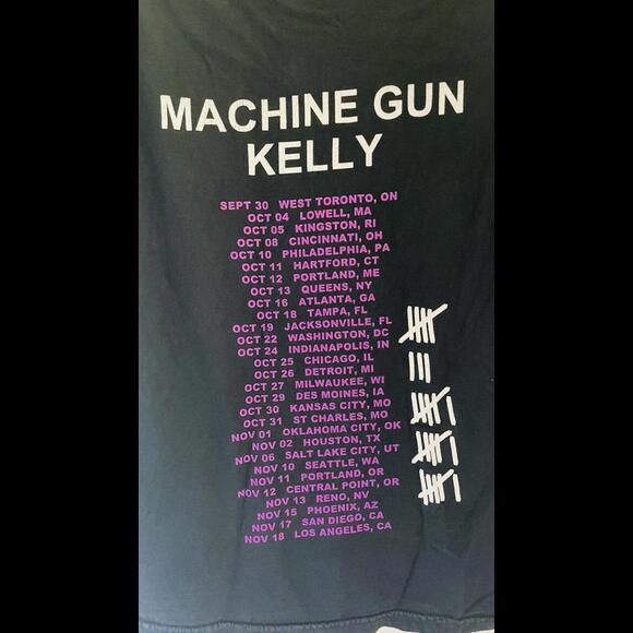 Justin Bieber & Machine Gun Kelly MGK The Big Tour 2019 Size Small TshirtConcert - Picture 4 of 10